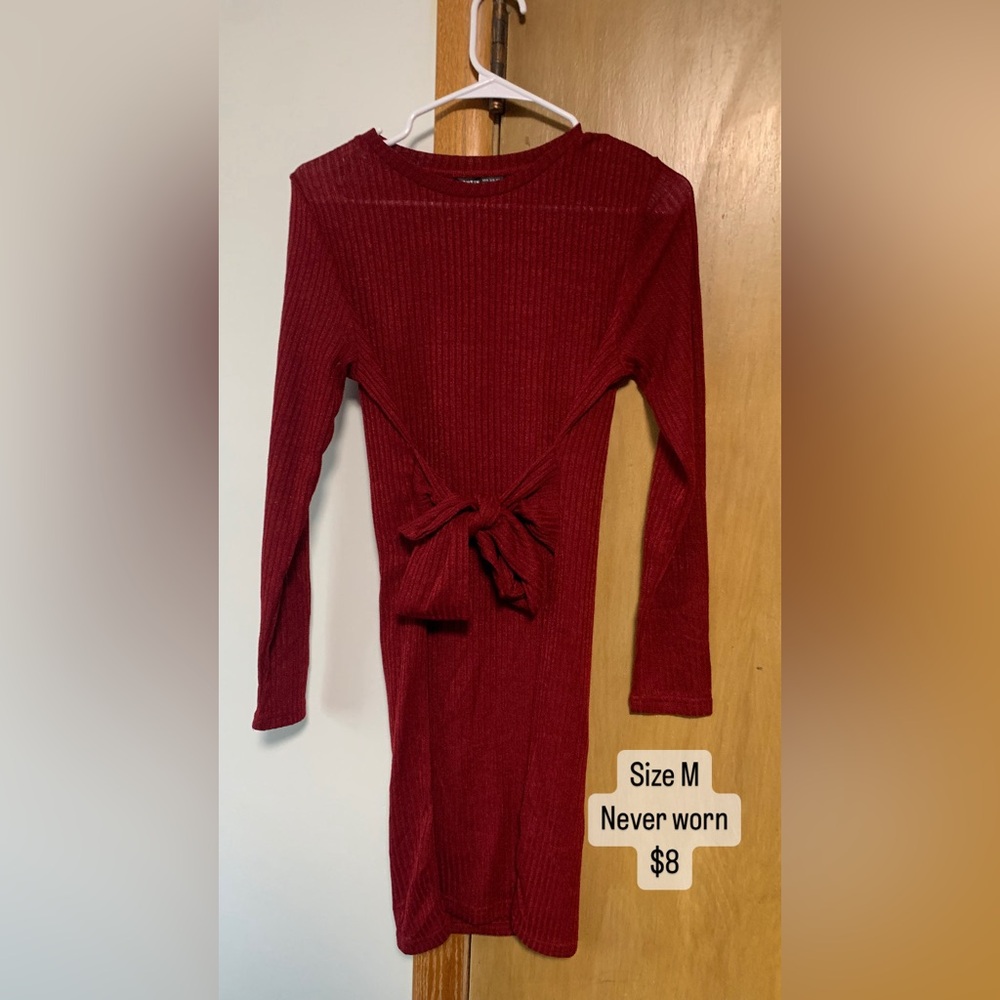 Long sleeve red dress